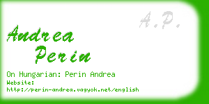 andrea perin business card